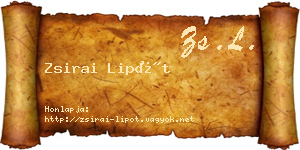 Zsirai Lipót névjegykártya